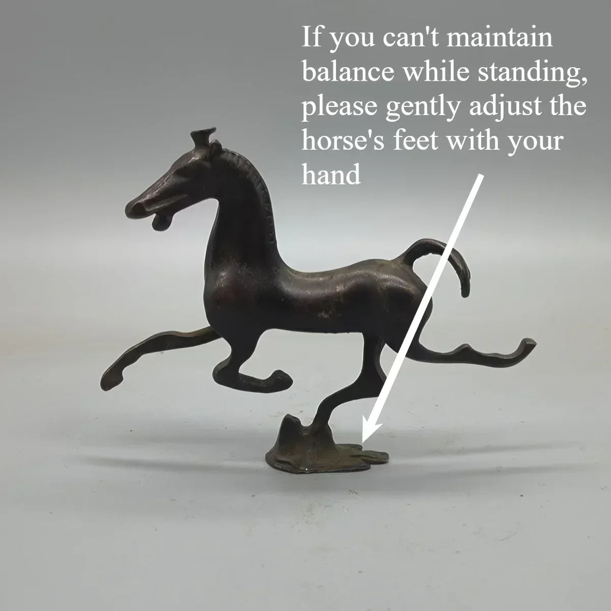 Horse Figurine - Bronze Metal Desk