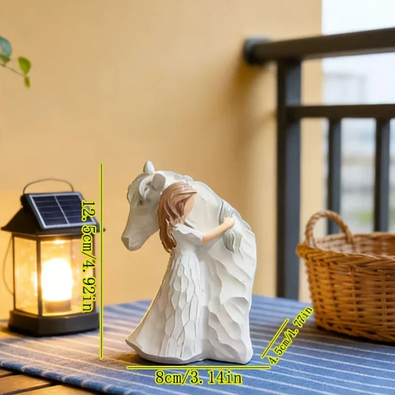 Horse Figurine - Ceramic Girl Decoration