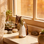 Horse Figurine - Ceramic Girl Decoration