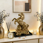 Horse Figurine - Chinese Prancing Bronze Statue
