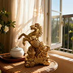 Horse Figurine - Chinese Prancing Bronze Statue