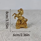 Horse Figurine - Chinese Prancing Bronze Statue