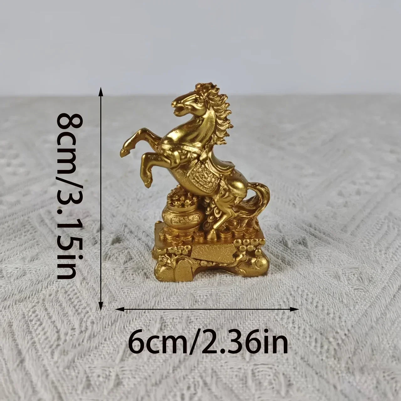 Horse Figurine - Chinese Prancing Bronze Statue