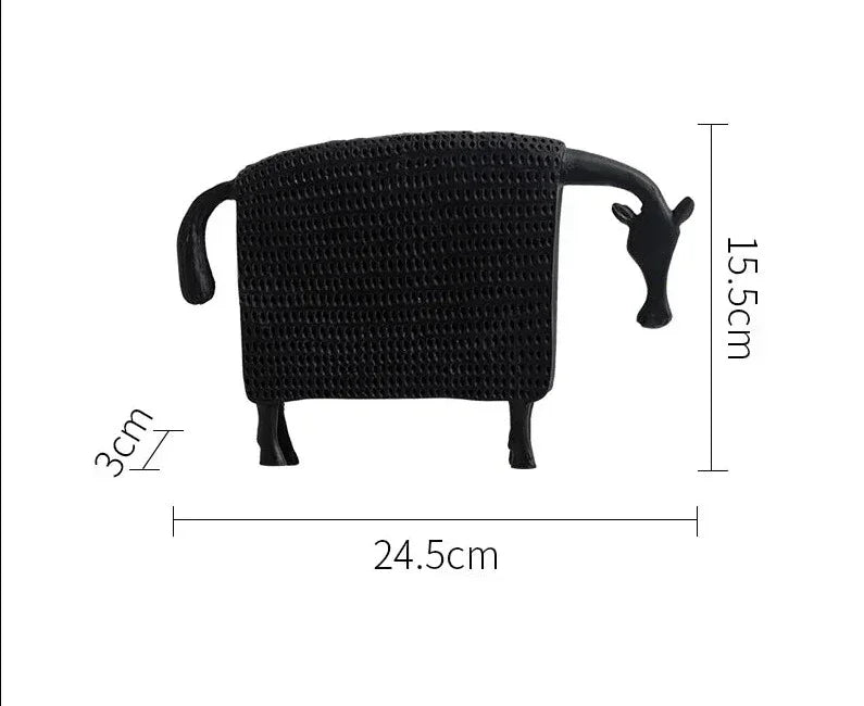 Armor Animal Handicraft Horse Figurine for Home Interior Decoration, angled view - House Of Avana