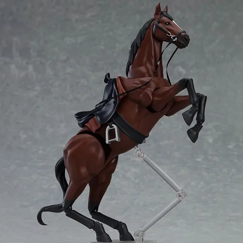 Horse Figurine - Movable White/Brown/Black Model