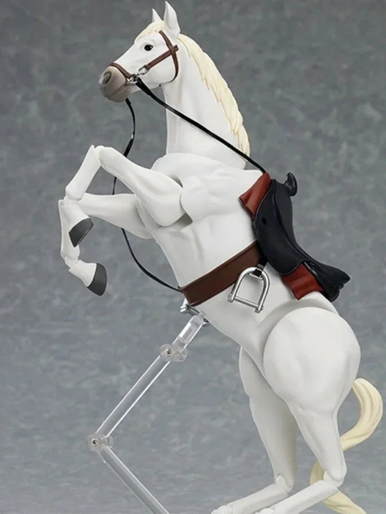 Horse Figurine - Movable White/Brown/Black Model