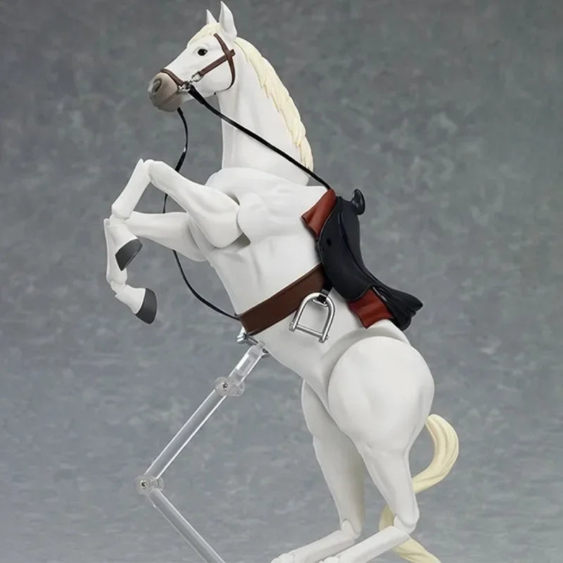 Horse Figurine - Movable White/Brown/Black Model