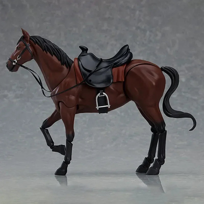 Horse Figurine - Movable White/Brown/Black Model