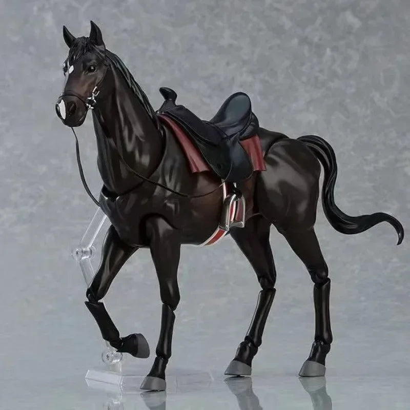 Horse Figurine - Movable White/Brown/Black Model