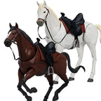 Horse Figurine - Movable White/Brown/Black Model