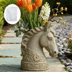 Horse Head - Floral Design White