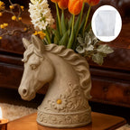 Horse Head - Floral Design White