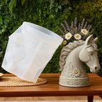 Horse Head - Floral Design White