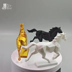 Horse Sculpture - Modern White Low-Poly