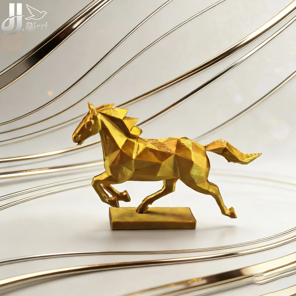 Horse Sculpture - Modern White Low-Poly