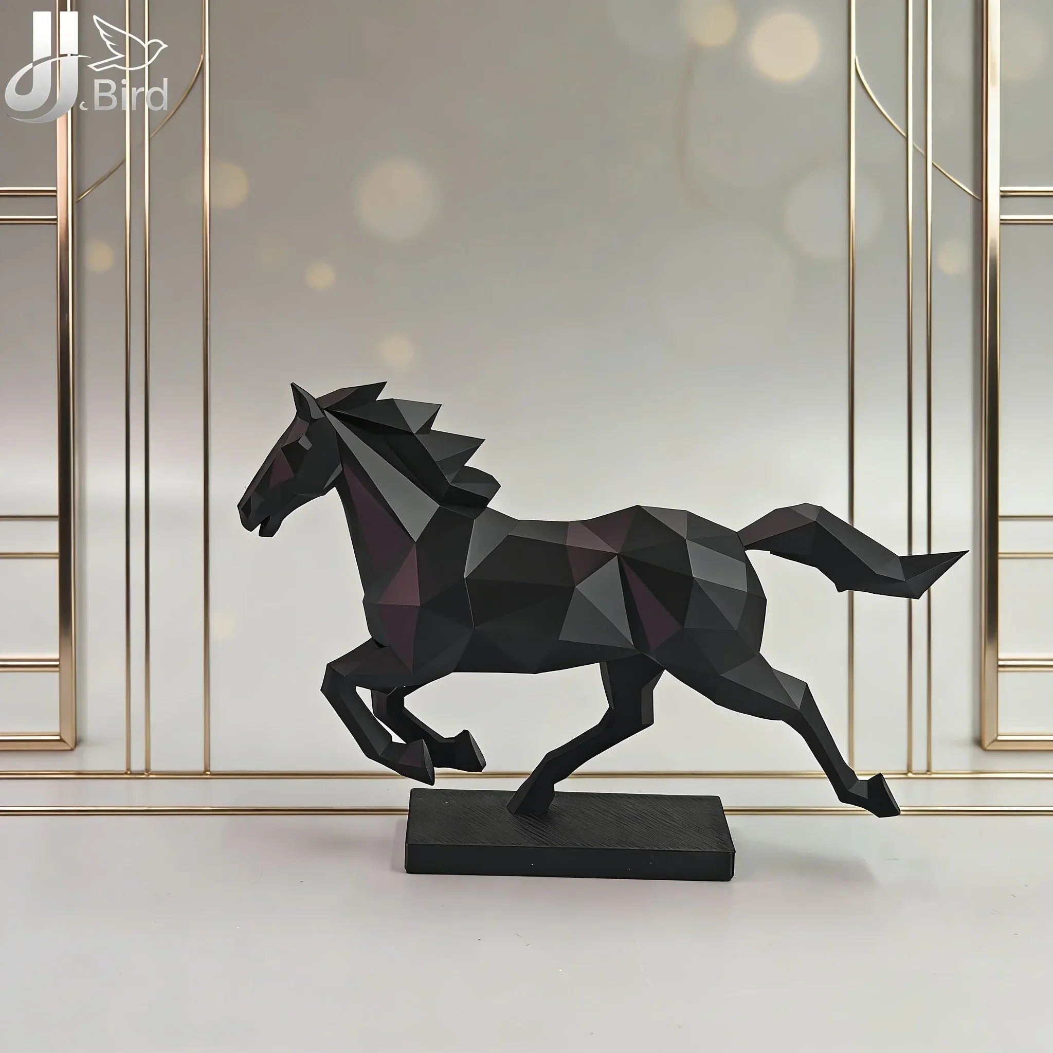 Horse Sculpture - Modern White Low-Poly