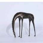 Retro Cast Iron Stylized Abstract Horse Statue, front view - House Of Avana