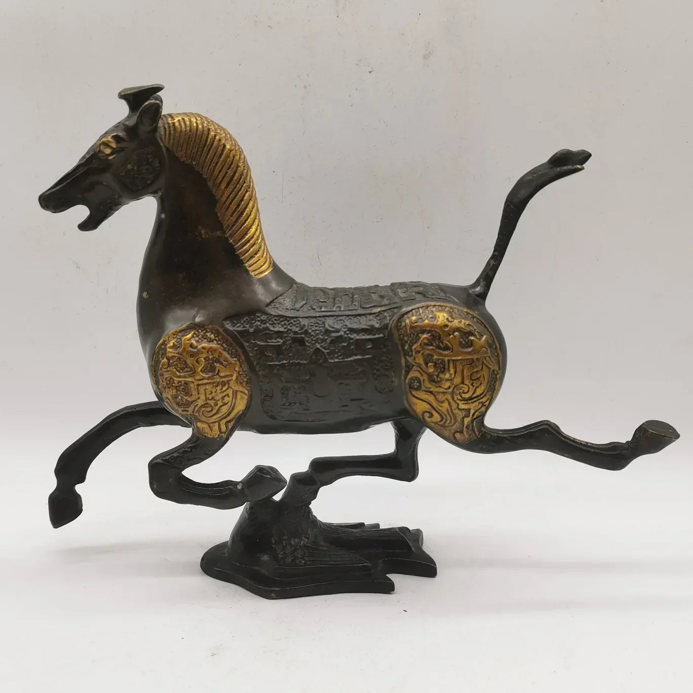 Bronze Horse Statue Horse Stepping Swallow Decorative Sculpture Feng Shui Animal Interior Small Statue... - House Of Avana