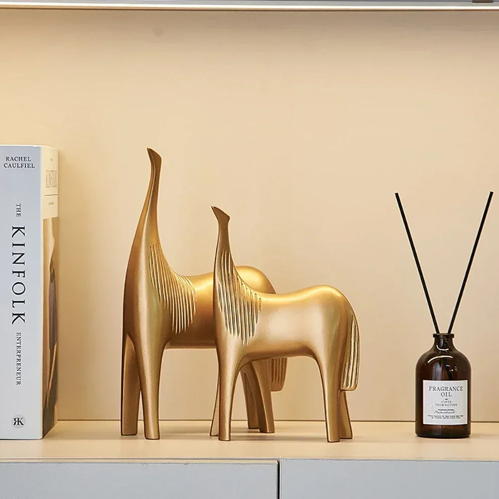Creative Home Decor Abstract S Horse Statue Living Room Decor Animal Sculpture Office Desk Accessories... - House Of Avana