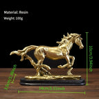 Horse Statue - Golden 14Cm