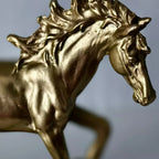 Horse Statue - Golden 14Cm