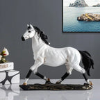 Bronze Horse Resin Sculpture Retro Style Interior Room Table Decoration Animal Statue & Figurine Home... - House Of Avana