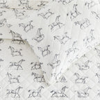Horses Cotton Flannel Quilt Set Mélange Home