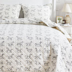 Horses Cotton Flannel Quilt Set Mélange Home