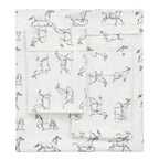 Horses Flannel Sheet Set Mélange Home