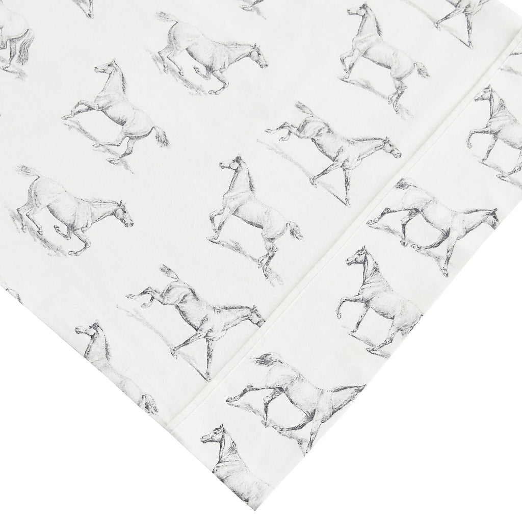Horses Flannel Sheet Set Mélange Home