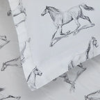 Horses Printed Duvet Set Mélange Home