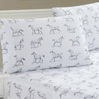 Horses Printed Sheet Set Mélange Home