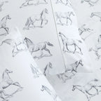 Horses Printed Sheet Set Mélange Home