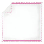 400TC Cotton Scallop Embroidery & Border Sateen Solid Duvet Cover Set PushpLinen