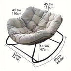 Brown rattan outdoor sofa with beige weather-resistant cushions - House of Avana