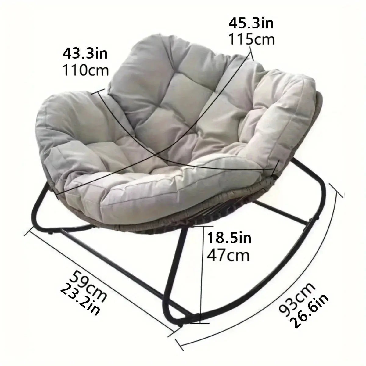 Brown rattan outdoor sofa with beige weather-resistant cushions - House of Avana [[SKU:HOA-GFR-401]]