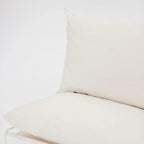 Aluminum Garden Chair with White Cushions, lifestyle image - House Of Avana