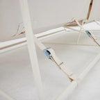 Aluminum Garden Chair with White Cushions, top view - House Of Avana