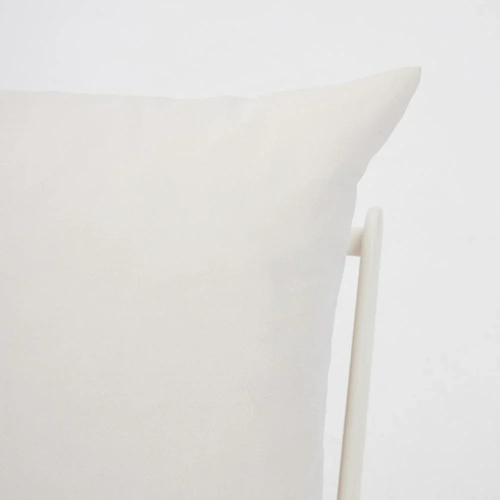 Aluminum Garden Chair with White Cushions, angled view - House Of Avana
