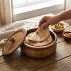 House of Avana Large Mango Wood Flat Bread Box