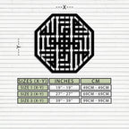 Huvallah Metal Wall Art - Elegant Kufi Calligraphy Design - KAF240 Peony Atelier