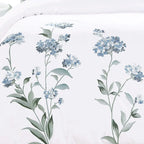 Hydrangea 100% Cotton Embroidered Duvet Cover Set Mélange Home