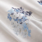 Hydrangea 100% Cotton Embroidered Duvet Cover Set Mélange Home