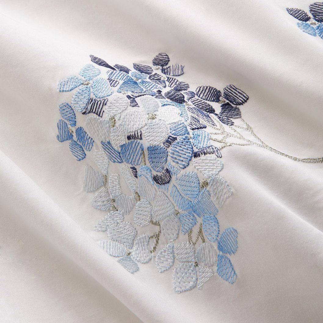 Hydrangea 100% Cotton Embroidered Duvet Cover Set Mélange Home
