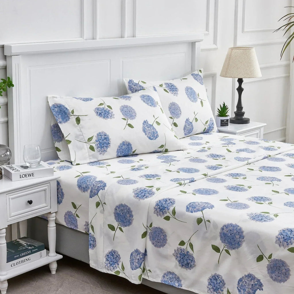 Hydrangea Printed Sheet Set Mélange Home