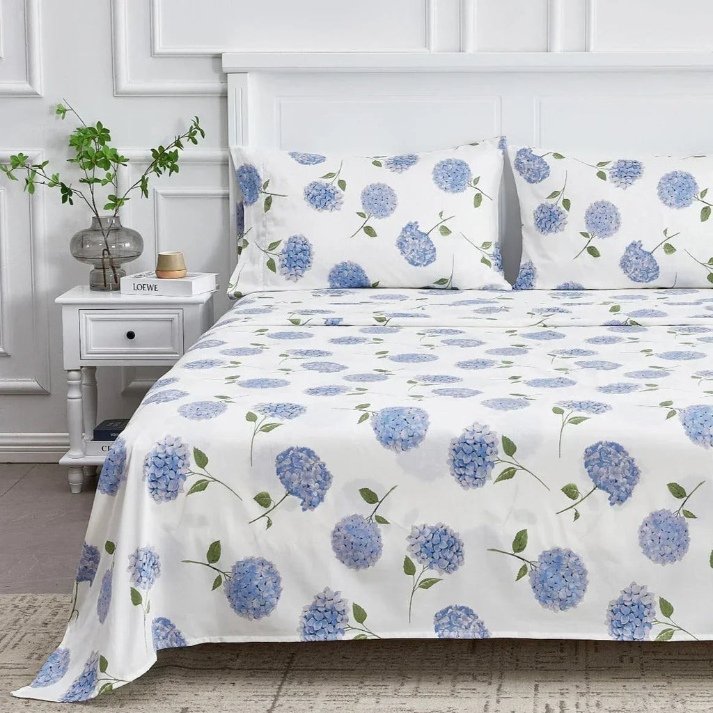 Hydrangea Printed Sheet Set Mélange Home
