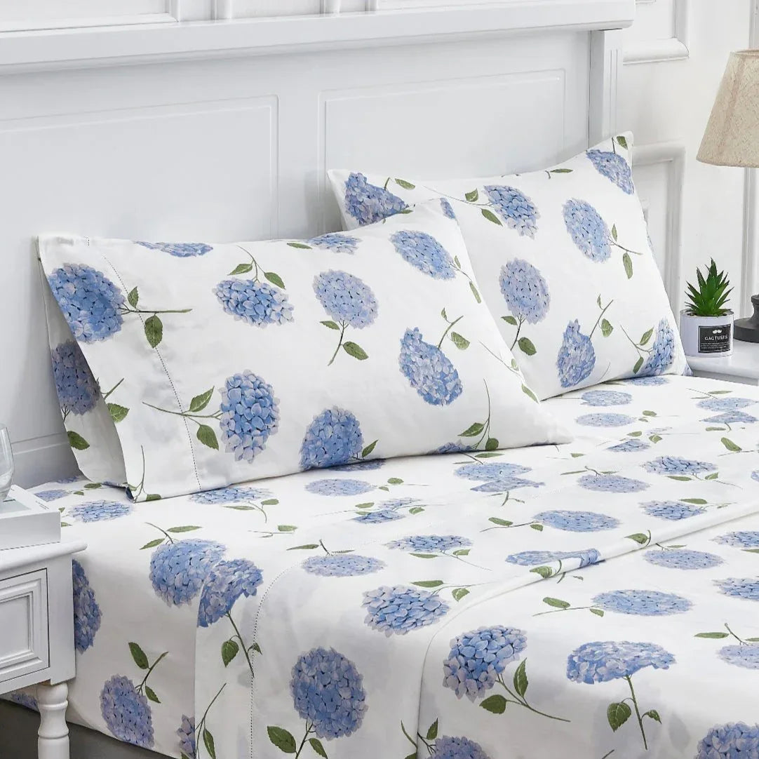 Hydrangea Printed Sheet Set Mélange Home