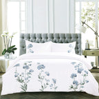 Hydrangea 100% Cotton Embroidered Duvet Cover Set Mélange Home
