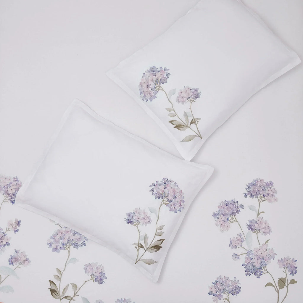 Hydrangea 100% Cotton Embroidered Duvet Cover Set Mélange Home