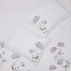 Hydrangea 100% Cotton Embroidered Duvet Cover Set Mélange Home